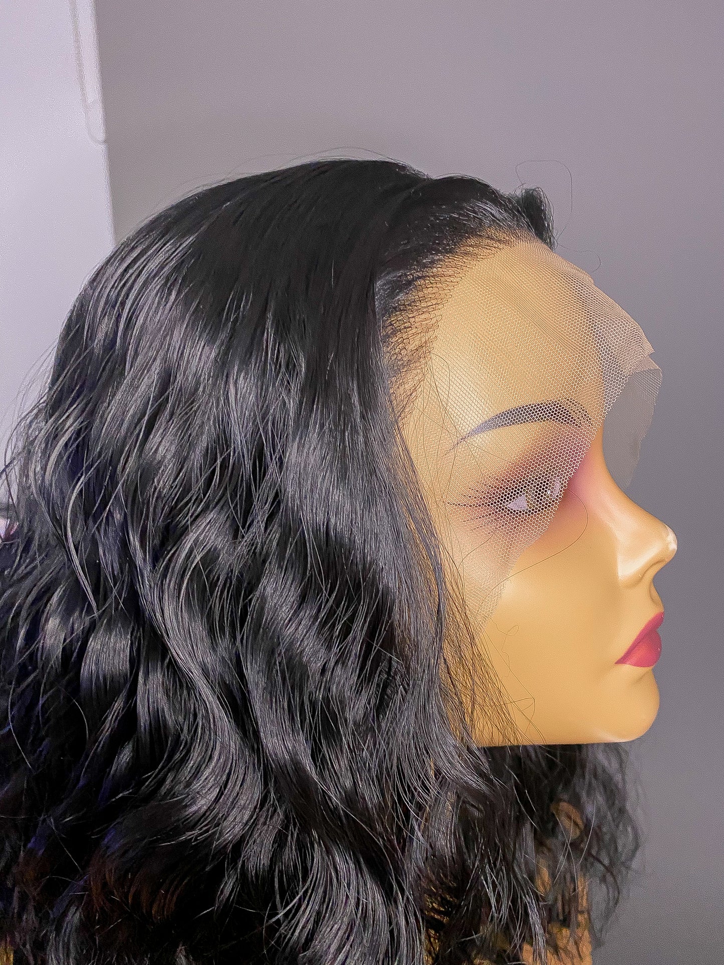 Honours | 14" Natural Black Wavy Bob Frontal Synthetic Wig